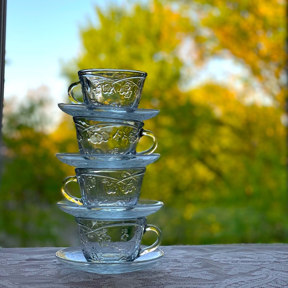 Arcoroc France Tea Cup with Saucer